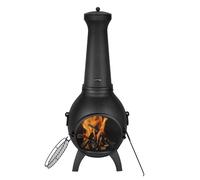 Cheminée Extérieur-VEVOR-Brasero de Jardin-559 mm-Poêle à Bois Sphérique en Aluminium Robuste-avec Grille