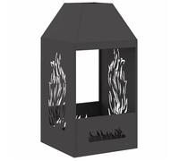 Cheminée extérieure moderne - vidaXL - 50x50x100 cm - Noir - Acier durable - Température max 600 ℃ - Assemblage requis