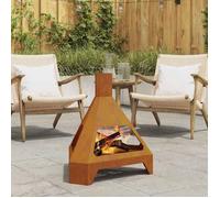 Cheminée Extérieure - vidaXL - Braise Marron - Acier - Compacte - Résistante