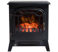 cheminée HOMCOM Métal 36x26x42cm Noir