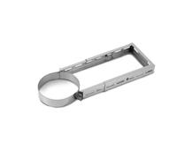 Cheminée inox 300-600 mm Collier mural réglable I Accessoires pour conduit cheminée et poêle I Intérieur ø 130mm Extérieur ø 180mm I Fixation cheminée I Oskar