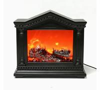 Cheminée LED électrique avec effet flamme, lampe de cheminée, alimentée par USB et piles, simulation de feu de cheminée, feu décoratif pour la maison, type B
