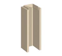 Cheminée légère - Élément de gaine 1000 mm, Panneau avant amovible - Schiedel LB90 350 x 350 (= Schachtmaß außen in mm 440 x 440 mm)