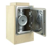 Cheminée légère - Élément de gaine 500 mm incl. supérieur raccordement de porte de nettoyage rond - Schiedel LB90 Ø 180 mm, Schacht-Innenmaß 250 x 250 mm