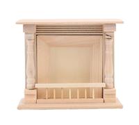 Cheminée miniature en bois de bouleau non peint, échelle 1/12 | Créez une atmosphère chaleureuse avec cette cheminée miniature pour maison de poupée à l'échelle 1:12 pour les bricoleurs et