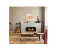 Cheminée moderne au bioéthanol avec cadre mural encastré Lucca Black