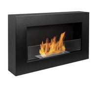 Cheminée murale à l'éthanol BOX 65 cm. Cheminée bioéthanol avec vitre.