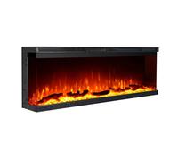 Cheminée murale électrique cheminée encastrable 3 Lati BOSTON130 L127 x P20 x H4