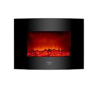 Cheminée murale électrique décorative Cecotec Warm 2200 Curved Flames 2000W Noir