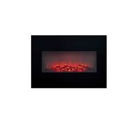 Cheminée murale électrique décorative classic fire memphis noir 1800 w