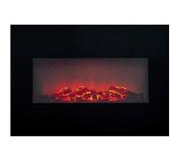 Cheminée murale électrique décorative classic fire memphis noir 1800 w