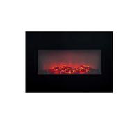 Cheminée murale électrique décorative classic fire memphis noir 1800 w