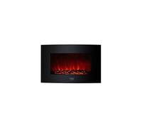 Cecotec Foyer électrique décoratif Ready Warm 2250 Curved Flames. 2000 W, Taille 22", WiFi, 2 Niveaux de Puissance, Télécommande, Panneau incurvé, Minuterie, 20 m2 (35", Noir | Télécommande)