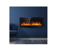 Cheminée murale encastrable poêle électrique à flamme multicolore LED Chicago