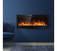 Cheminée murale encastrable poêle électrique à flamme multicolore LED Chicago G