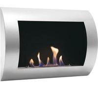 Cheminée murale Ocean acier inoxydable, H : 45 cm x L : 60 cm x l : 13,4 cm, 0,7 l de bioéthanol, durée de combustion env. 1,5-2,5 heures, 1,75 kW