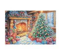 Cheminée Pin Maison Vie décontractée Rural Puzzle 1000 Pièces pour Adultes Agréable Amusant Et Créatif Parfait pour Loisirs Et Moments Libres （75x50cm）