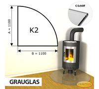 Plaque de protection contre étincelles Temprix K2 110x110 cm ESG Verre Clair
