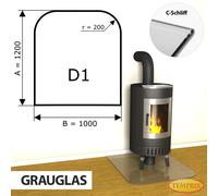 Cheminée Plaque De Sol En Verre Pare-étincelles Pare-feu Four Base - D1