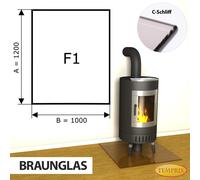 Cheminée Plaque De Sol En Verre Pare-étincelles Pare-feu Four Base - F1