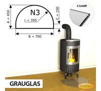 Cheminée Plaque De Sol En Verre Pare-étincelles Pare-feu Four Base - N3