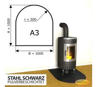 Cheminée Plaque de Base Pare-étincelles Kaminplatte Acier Noir Four Panneau au -