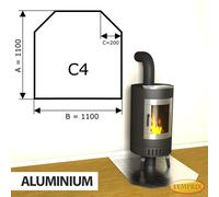 Cheminée Plaque Pare-étincelles Kaminplatte Aluminium Four Lèche-frites -C4
