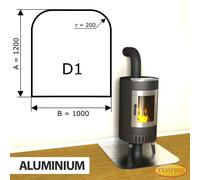 Cheminée Plaque Pare-étincelles Kaminplatte Aluminium Four Lèche-frites -D1