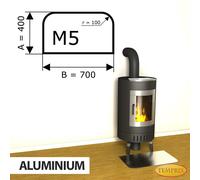 Cheminée Plaque Pare-étincelles Kaminplatte Aluminium Four Lèche-frites -M5