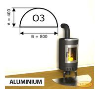 Cheminée Plaque Pare-étincelles Kaminplatte Aluminium Four Lèche-frites -O3
