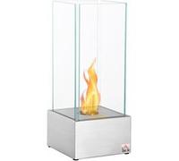 Cheminée portable à poser bioéthanol avec réservoir 0,4 L couverture 15 m² - dim. 25L x 25l x 60H cm