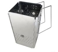 Cheminée portable pour démarreur de charbon de bois avec design pliable pour un allumage rapide et fiable du charbon sur les barbecues et la cuisson au feu de camp