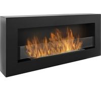 Cheminéeà l'éthanol BOX 90cm avec vitre noire. Cheminée900x400 mm avec verre. Cheminée murale