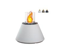 Cheminées au bioéthanol - Divina Fire - Cheminée au bioéthanol braséro poser jardin 60 x h 56cm Stromboli - Blanc