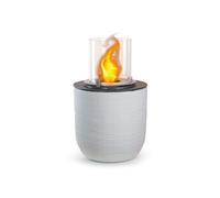 Cheminées au bioéthanol - - Cheminée au bioéthanol design de jardin poser 35 x h 55cm Raffaello - Blanc