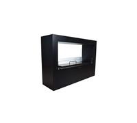 Cheminées au bioéthanol - Divina Fire - Cheminée au bioéthanol design pour intérieur ou extérieur 100x30x70cm Giotto S - Noir G