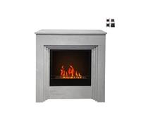Cheminées au bioéthanol - - Cheminée bioéthanol de terre 96x35x96h cadre design moderne Bellini - Gris