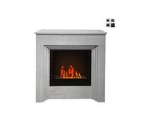 Cheminées au bioéthanol - Divina Fire - Cheminée bioéthanol de terre 96x35x96h cadre design moderne Bellini - Gris Gris G
