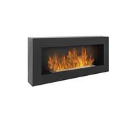 Cheminées au bioéthanol - - Cheminée murale au bioéthanol lounge avec cadre Siena Black