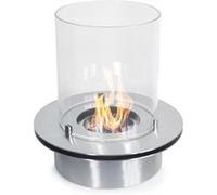 Cheminées au bioéthanol - Brûleur de cheminée bioéthanol en acier inoxydable rond avec verre