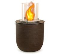Cheminées au bioéthanol - Divina Fire - Cheminée au bioéthanol design de jardin poser 35 x h 55cm Raffaello - Marron G