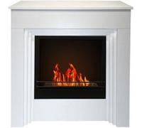 Cheminées au bioéthanol - Divina Fire - Cheminée bioéthanol de terre 96x35x96h cadre design moderne Bellini - Blanc Blanc G