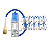 Chemini 10Pcs H3 ampoule de phare 12V 100/90W ampoule halogène remplacer pour l’ampoule de phare de voiture Super lumineux jour courant lumière extérieure de voiture universelle