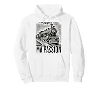 Cheminot Ma Passion Retro Humour Train Ouvrier Homme Cadeau Sweat à Capuche