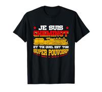 Cheminot Super Héros Humour Train Ouvrier Homme Cadeau T-Shirt