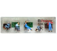 5 cheminots en pause-HO 1/87-PREISER 10601