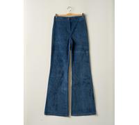 chemins blancs pantalons femme de couleur bleu 34