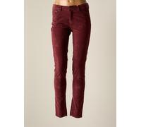 chemins blancs pantalons femme de couleur rouge