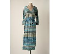 chemins blancs robes femme de couleur bleu