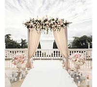 Chemins d'Allée Mariage Chemins d'Allée Blancs Tapis pour Marche, Cérémonie Fêtes et Evènements Décoration Intérieur ou Extérieur 1m/1.2m de Largeur